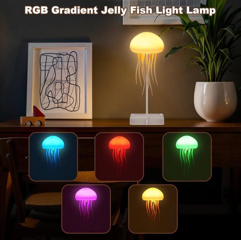 Jellyfish Lamp with Moving Tentacles