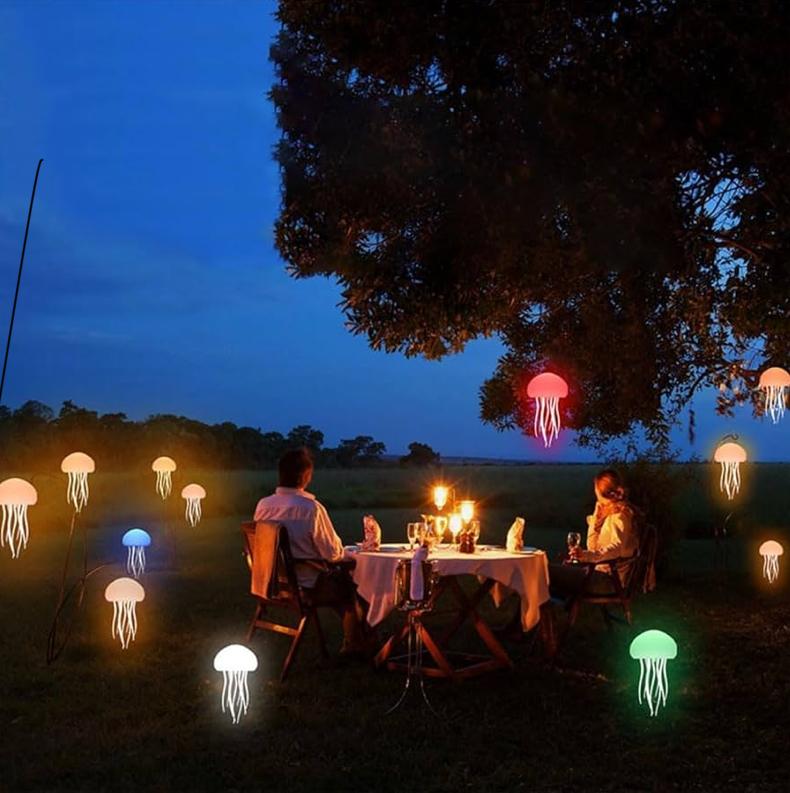 Jellyfish Lamp with Moving Tentacles