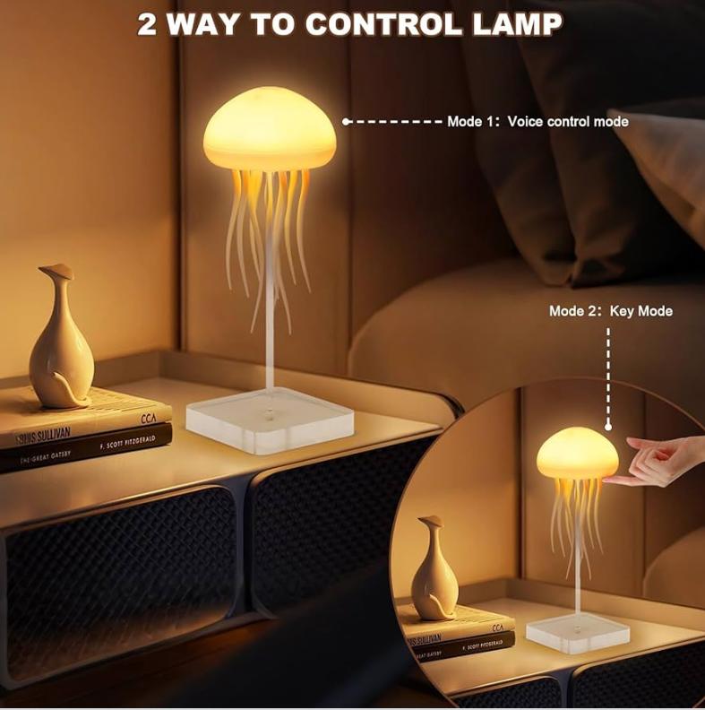 Jellyfish Lamp with Moving Tentacles