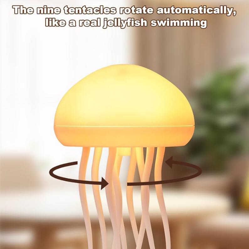 Jellyfish Lamp with Moving Tentacles
